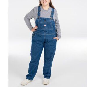 KEY WOMEN’S DENIM BIB OVERALL, INDIGO BLUE, 18/TALL (NWOT)